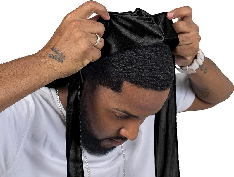 ForceWave 2 Pieces Silky Durag Pack for Men Women Waves, Premium Satin Deluxe Du-rag - Image 3